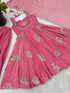 Pink Pure Fendy Silk Elegant Salwar Suit - Side View | Samyak Fashion