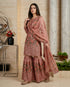 Pink Pure Fendy Silk Elegant Salwar Suit - Back View | Samyak Fashion