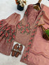 Pink Pure Fendy Silk Elegant Salwar Suit - Detail View | Samyak Fashion