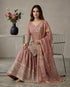Pink Pure Gmy Silk Elegant Salwar Suit - Back View | Samyak Fashion