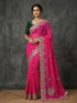 Pink Pure Soft Cyc Georgette Saree With Blouse - Front View | Samyak Fashion