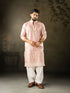 Pink Rayon Mens Kurta With Payjama - Front View | Samyak Fashion