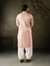Pink Rayon Mens Kurta With Payjama - Back View | Samyak Fashion
