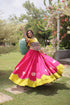 Pink Roman Silk Lehenga Choli - Close-up View | Samyak Fashion