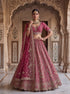 Pink Silk Lehenga Choli - Close-up View | Samyak Fashion