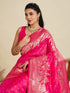 Pink Soft Kanjivaram Silk Traditional Function Wear Soft Kanjivaram Silk Saree Collection With Blouse - Close-up View | Samyak Fashion