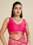 Pink Soft Kanjivaram Silk Traditional Function Wear Soft Kanjivaram Silk Saree Collection With Blouse - Full View | Samyak Fashion