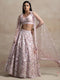 Pink Soft Net Lehenga Choli - Front View | Samyak Fashion