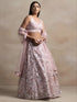 Pink Soft Net Lehenga Choli - Close-up View | Samyak Fashion