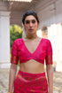 Pink Soft Pashmina Silk Designer Function Wear Saree Collection With Blouse - Full View | Samyak Fashion