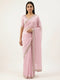 Pink Space Silk Elegant Party Wear Saree Collection With Blouse - Front View | Samyak Fashion