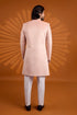 Pink Velvet Mens Premium Men's Sherwani - Side View | Samyak Fashion