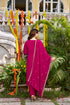 Pink Viscose Chanderi Salwar Suits - Back View | Samyak Fashion