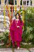 Pink Viscose Chanderi Salwar Suits - Detail View | Samyak Fashion
