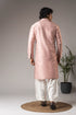 Pink Viscose Mens Kurta With Payjama - Back View | Samyak Fashion