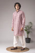 Pinkish Purple Viscose Mens Kurta With Payjama - Front View | Samyak Fashion