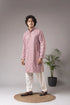Pinkish Purple Viscose Mens Kurta With Payjama - Detail View | Samyak Fashion