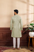 Pista Art Silk Mens Kurta With Payjama - Back View | Samyak Fashion