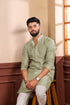 Pista Art Silk Mens Kurta With Payjama - Side View | Samyak Fashion