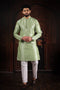 Pista Art Silk Mens Kurta With Payjama - Front View | Samyak Fashion