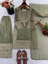 Pista Fendy Silk Elegant Salwar Suit - Side View | Samyak Fashion