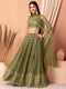 Pista Georgette Lehenga Choli - Front View | Samyak Fashion