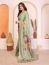 Pista Manipuri Silk Elegant Party Wear Saree Collection With Blouse - Side View | Samyak Fashion