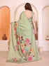 Pista Manipuri Silk Elegant Party Wear Saree Collection With Blouse - Detail View | Samyak Fashion