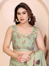 Pista Manipuri Silk Elegant Party Wear Saree Collection With Blouse - Full View | Samyak Fashion