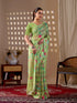 Pista Monsoon Georgette Silk Party Wear Saree With Blouse - Side View | Samyak Fashion