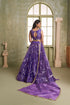 Purple Butterfly Net Lahenga Choli - Back View | Samyak Fashion