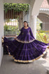 Purple Cora Cotton Lahenga Choli - Detail View | Samyak Fashion