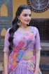 Purple Cosmos Silk Lehenga Choli - Side View | Samyak Fashion