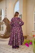 Purple Cotton Silk Salwar Suit - Back View | Samyak Fashion