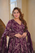 Purple Cotton Silk Salwar Suit - Side View | Samyak Fashion