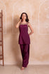 Purple Crepe Salwar Suit - Side View | Samyak Fashion