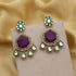 Purple Earrings - Back View | Samyak Fashion