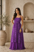 Purple Faux Georgette Kurti Kurti - Front View | Samyak Fashion