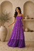 Purple Faux Georgette Kurti Kurti - Side View | Samyak Fashion