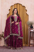 Purple Fendy Silk Salwar Suit - Front View | Samyak Fashion