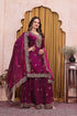 Purple Fendy Silk Salwar Suit - Back View | Samyak Fashion
