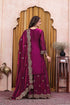 Purple Fendy Silk Salwar Suit - Close-up View | Samyak Fashion