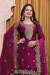Purple Fendy Silk Salwar Suit - Full View | Samyak Fashion
