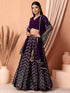 Purple Georgette Lehenga Choli - Front View | Samyak Fashion
