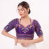 Purple Heavy Italian Silk Blouse - Back View | Samyak Fashion