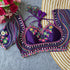 Purple Heavy Italian Silk Blouse - Side View | Samyak Fashion