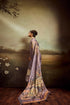 Purple Jacquard Elegant Party Wear Saree Collection With Blouse - Side View | Samyak Fashion