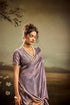 Purple Jacquard Elegant Party Wear Saree Collection With Blouse - Close-up View | Samyak Fashion