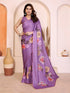 Purple Manipuri Silk Elegant Party Wear Saree Collection With Blouse - Front View | Samyak Fashion
