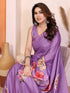 Purple Manipuri Silk Elegant Party Wear Saree Collection With Blouse - Close-up View | Samyak Fashion